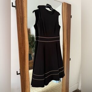 Calvin Klein Black Dress with gold embellishments
